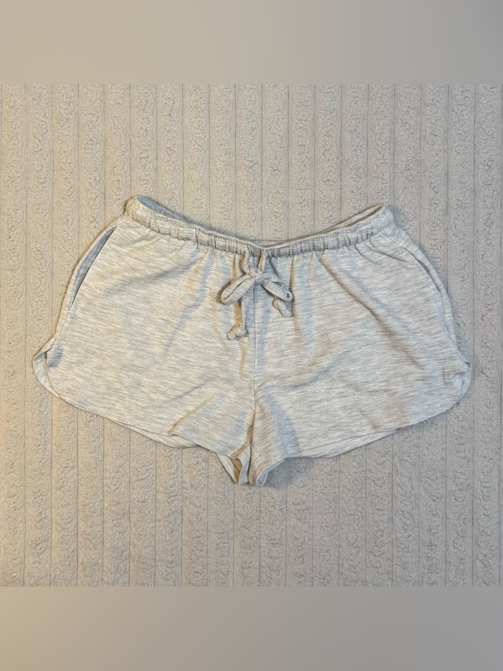 Better Together Women's Grey Marl Jersey Lounge Shorts with Drawstring Waist M